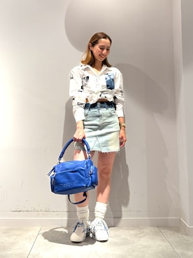 「Desigual（デシグアル）のアイテム」を使った、Desigual長島 STAFFさん（レディース・155cm）の春コーディネート
