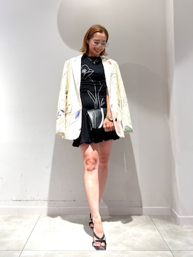 「Desigual（デシグアル）のアイテム」を使った、Desigual長島 STAFFさん（レディース・155cm）の夏コーディネート