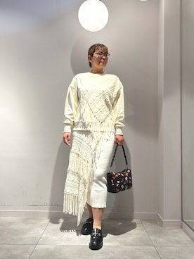 「Desigual（デシグアル）のアイテム」を使った、Desigual長島 STAFFさん（レディース・168cm）の春コーディネート