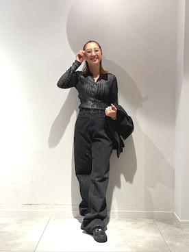 「ラメ」｜Desigual長島 STAFFさん（レディース・155cm）の秋コーディネート