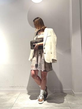 「Desigual（デシグアル）のアイテム」を使った、Desigual長島 STAFFさん（レディース・155cm）の春コーディネート