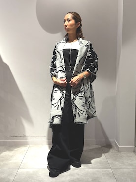 「アイテム（つなぎ/オールインワン）」を使った、Desigual 長島 STAFFさん（レディース・155cm）の秋コーディネート