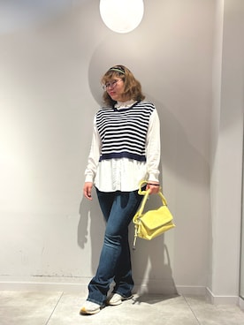 「Desigual（デシグアル）のアイテム」を使った、Desigual長島 STAFFさん（レディース・168cm）の春コーディネート