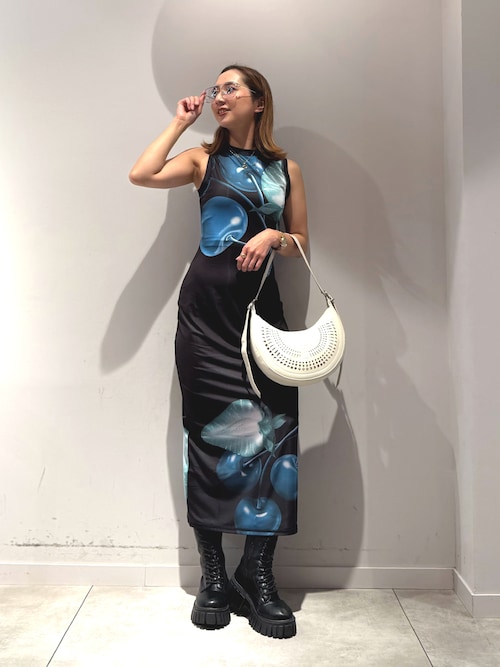 Desigual ノースリーブニットワンピース S デジグアル デシグアル Desigual ニットワンピース 袖なし （ブルー