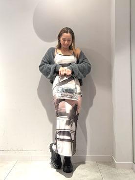 「Desigual（デシグアル）のアイテム」を使った、Desigual長島 STAFFさん（レディース・155cm）の冬コーディネート