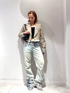 「Desigual（デシグアル）のアイテム」を使った、Desigual長島 STAFFさん（レディース・155cm）の夏コーディネート