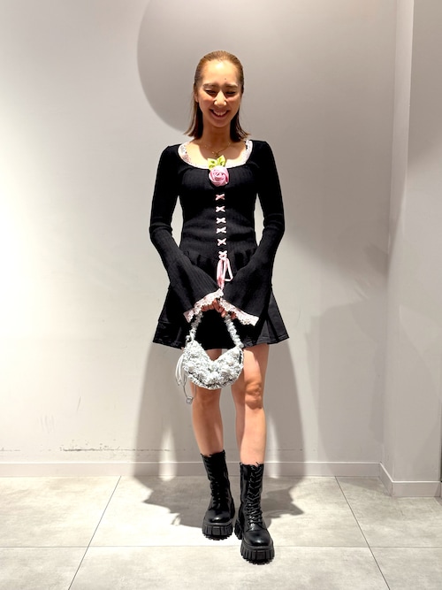 【Desigual×Maria Escote】レースアップ　ニットトップス Desigual（デシグアル） ニット セーター 「Desigual×Maria Escote