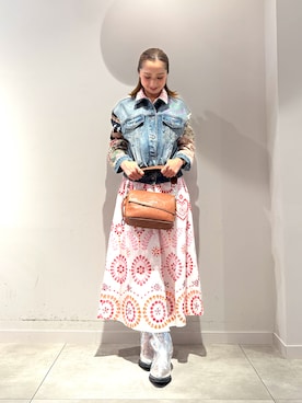 「Desigual（デシグアル）のアイテム」を使った、Desigual長島 STAFFさん（レディース・155cm）の春コーディネート