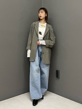 「KBF（ケイビーエフ）のアイテム（アクセサリー）」を使った、古木　千尋さん（レディース・152cm）の春コーディネート