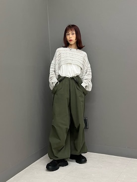 「KBF（ケイビーエフ）のアイテム」を使った、古木　千尋さん（レディース・152cm）の夏コーディネート