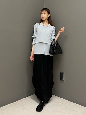 「KBF（ケイビーエフ）のアイテム（アクセサリー）」を使った、古木　千尋さん（レディース・152cm）の春コーディネート