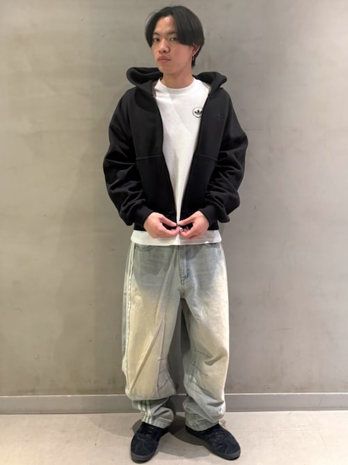 Adilenium シーズン 3 バナナフィット ウォッシュドデニムパンツ