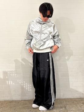 「アイテム（ジャージ）」を使った、AFさん（メンズ・170cm）の夏コーディネート