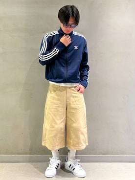 「アイテム（ジャージ）」を使った、AFさん（メンズ・170cm）の夏コーディネート