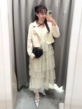 「one after another NICE CLAUP（ワンアフターアナザーナイスクラップ）のアイテム（ジャケット/アウター）」を使った、hanaさん（レディース・160cm）の冬コーディネート