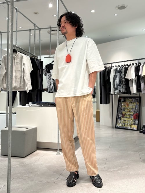定番】ドロップショルダー 五分袖 メローロック Tシャツ（T