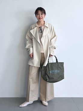 「NOMADIS（ノマディス）のアイテム」を使った、RIONさん（レディース・162cm）の冬コーディネート