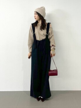 「ROBERT MACKIE（ロバートマッキー）のアイテム」を使った、RIONさん（レディース・162cm）の秋コーディネート