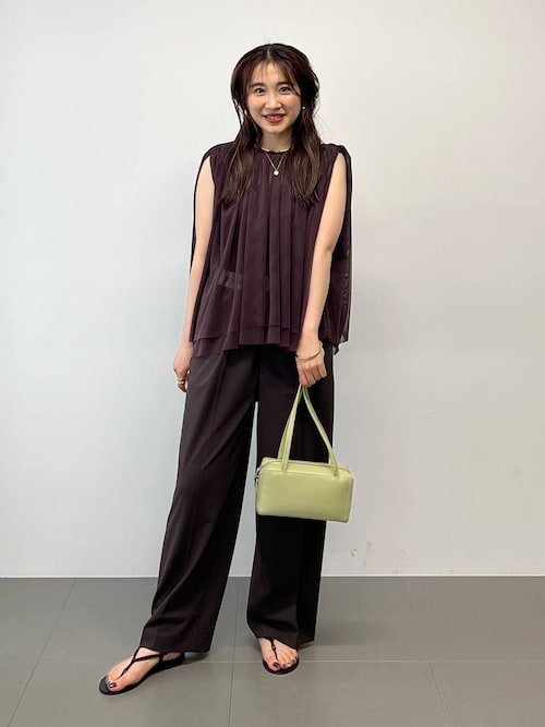 セール】【吸汗加工】ダブルチュールノースリブラウス（シャツ