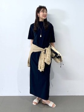 「BABYLONE（バビロン）のアイテム（ブルゾン）」を使った、RIONさん（レディース・162cm）の春コーディネート