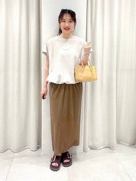 「骨格ナチュラル」｜RIONさん（レディース・162cm）の夏コーディネート