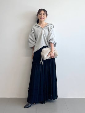 「BABYLONE（バビロン）のアイテム（スカート）」を使った、RIONさん（レディース・162cm）の秋コーディネート