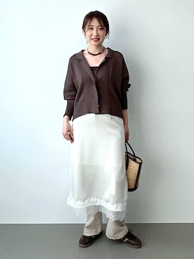 「upperhights（アッパーハイツ）のアイテム」を使った、RIONさん（レディース・162cm）の春コーディネート