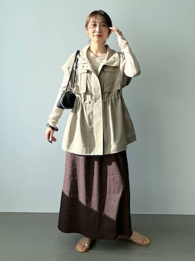 「ADD CULUMN（アドカラム）のアイテム」を使った、RIONさん（レディース・162cm）の春コーディネート