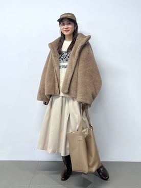 「BABYLONE（バビロン）のアイテム（スカート）」を使った、RIONさん（レディース・162cm）の秋コーディネート