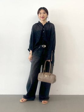 「NICOLAS LAINAS（ニコラスライナス）のアイテム」を使った、RIONさん（レディース・162cm）の夏コーディネート