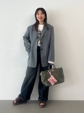 「アイテム（ポーチ）」を使った、RIONさん（レディース・162cm）の夏コーディネート
