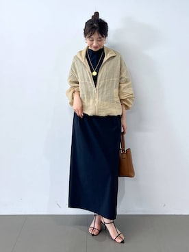 「AULENTTI（オウレンティ）のアイテム」を使った、RIONさん（レディース・162cm）の春コーディネート