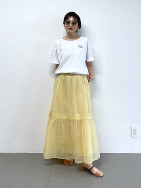 「Marilyn Moon（マリリンムーン）のアイテム」を使った、RIONさん（レディース・162cm）の夏コーディネート