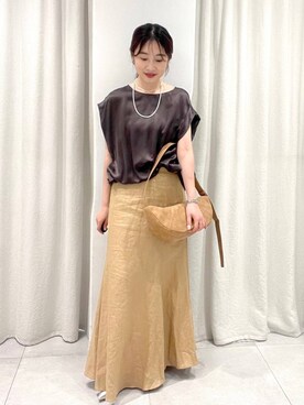 「骨格ナチュラル」｜RIONさん（レディース・162cm）の夏コーディネート