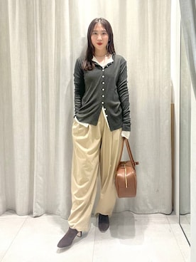 「骨格ナチュラル」｜RIONさん（レディース・162cm）の秋コーディネート