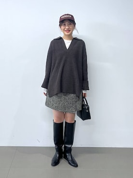 「BABYLONE（バビロン）のアイテム」を使った、RIONさん（レディース・162cm）の秋コーディネート