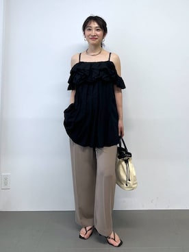 「アイテム（アクセサリー）」を使った、RIONさん（レディース・162cm）の春コーディネート