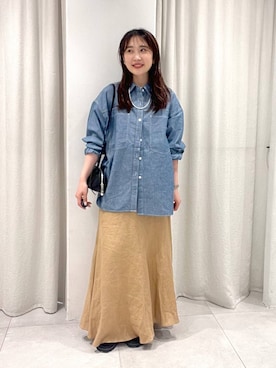 「骨格ナチュラル」｜RIONさん（レディース・162cm）の夏コーディネート