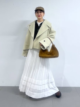 「MOHI（モヒ）のアイテム」を使った、RIONさん（レディース・162cm）の冬コーディネート