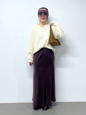 「MOHI（モヒ）のアイテム」を使った、RIONさん（レディース・162cm）の秋コーディネート