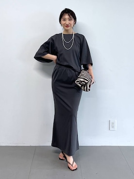 「MOHI（モヒ）のアイテム」を使った、RIONさん（レディース・162cm）の夏コーディネート