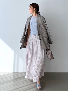 「BABYLONE（バビロン）のアイテム（ジャケット/アウター）」を使った、RIONさん（レディース・162cm）の春コーディネート