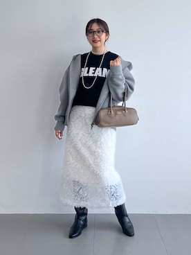 「BABYLONE（バビロン）のアイテム（スカート）」を使った、RIONさん（レディース・162cm）の秋コーディネート