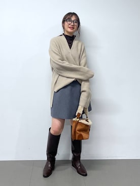 「BABYLONE（バビロン）のアイテム」を使った、RIONさん（レディース・162cm）の秋コーディネート