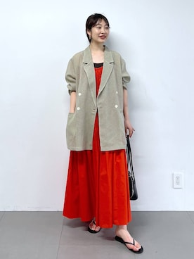 「ADD CULUMN（アドカラム）の【ADD CULUMN】FIGRE BOSTON S（ハンドバッグ、ブラック系）」を使った、RIONさん（レディース・162cm）の春コーディネート