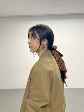 「ヘアアレンジ」｜「アイテム（ジャケット/アウター）」を使った、RIONさん（レディース・162cm）の春コーディネート