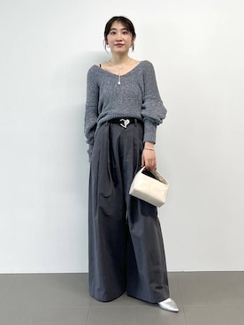 「WANDERUNG（ワンデルング）のアイテム」を使った、RIONさん（レディース・162cm）の冬コーディネート