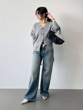 「WANDERUNG（ワンデルング）のアイテム」を使った、RIONさん（レディース・162cm）の冬コーディネート