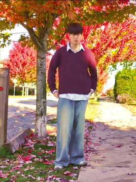 「ZARA（ザラ）のアイテム（ニット/セーター）」を使った、taiさん（メンズ・175cm）の秋コーディネート