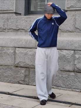 「アイテム（ジャージ）」を使った、taiさん（メンズ・175cm）の秋コーディネート